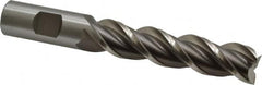 Cleveland - 3/4", 3" LOC, 3/4" Shank Diam, 5-1/4" OAL, 3 Flute, Powdered Metal Square End Mill - Single End, Uncoated, Spiral Flute, 42° Helix, Centercutting, Right Hand Cut, Right Hand Flute, Series PM-539R - Americas Industrial Supply