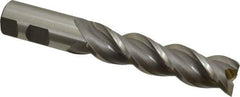 Cleveland - 1", 4" LOC, 1" Shank Diam, 6-1/2" OAL, 3 Flute, Powdered Metal Square End Mill - Single End, Uncoated, Spiral Flute, 42° Helix, Centercutting, Right Hand Cut, Right Hand Flute, Series PM-539R - Americas Industrial Supply