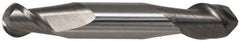 Accupro - 9/32" Diam, 11/16" LOC, 2 Flute Solid Carbide Ball End Mill - TiCN Finish, Double End, 3-1/2" OAL, 3/8" Shank Diam, Spiral Flute - Americas Industrial Supply