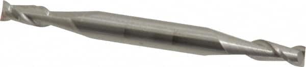 Accupro - 9/64", 5/16" LOC, 3/16" Shank Diam, 2" OAL, 2 Flute, Solid Carbide Square End Mill - Double End, Uncoated, Spiral Flute, 40° Helix, Centercutting, Right Hand Cut, Right Hand Flute - Americas Industrial Supply