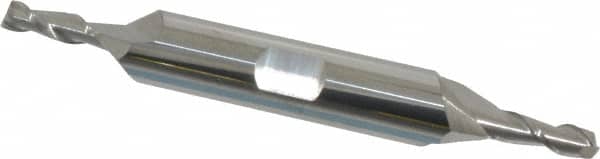 Accupro - 5/32", 7/16" LOC, 3/8" Shank Diam, 3" OAL, 2 Flute, Solid Carbide Square End Mill - Double End, Uncoated, Spiral Flute, 40° Helix, Centercutting, Right Hand Cut, Right Hand Flute - Americas Industrial Supply