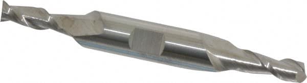 Accupro - 7/32", 9/16" LOC, 3/8" Shank Diam, 3" OAL, 2 Flute, Solid Carbide Square End Mill - Double End, Uncoated, Spiral Flute, 40° Helix, Centercutting, Right Hand Cut, Right Hand Flute - Americas Industrial Supply