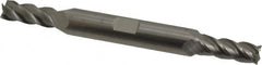 Accupro - 9/32", 11/16" LOC, 3/8" Shank Diam, 3-1/2" OAL, 4 Flute, Solid Carbide Square End Mill - Double End, Uncoated, Spiral Flute, 40° Helix, Centercutting, Right Hand Cut, Right Hand Flute - Americas Industrial Supply