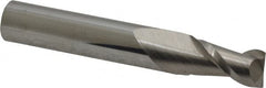 Accupro - 9/32", 1/2" LOC, 5/16" Shank Diam, 2" OAL, 2 Flute, Solid Carbide Square End Mill - Single End, Uncoated, Spiral Flute, 40° Helix, Centercutting, Right Hand Cut, Right Hand Flute - Americas Industrial Supply