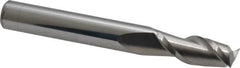 Accupro - 5/16", 3/4" LOC, 5/16" Shank Diam, 2-1/2" OAL, 2 Flute, Solid Carbide Square End Mill - Single End, Uncoated, Spiral Flute, 40° Helix, Centercutting, Right Hand Cut, Right Hand Flute - Americas Industrial Supply