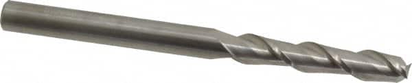 Accupro - 5/16", 1-5/8" LOC, 5/16" Shank Diam, 4" OAL, 2 Flute, Solid Carbide Square End Mill - Single End, Uncoated, Spiral Flute, 40° Helix, Centercutting, Right Hand Cut, Right Hand Flute - Americas Industrial Supply