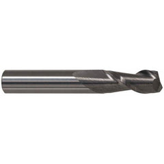 Accupro - 27/64", 5/8" LOC, 7/16" Shank Diam, 2" OAL, 2 Flute, Solid Carbide Square End Mill - Americas Industrial Supply