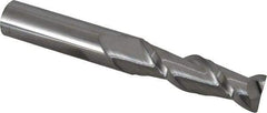 Accupro - 5/8", 2-1/8" LOC, 5/8" Shank Diam, 4-5/8" OAL, 2 Flute, Solid Carbide Square End Mill - Single End, Uncoated, Spiral Flute, 40° Helix, Centercutting, Right Hand Cut, Right Hand Flute - Americas Industrial Supply