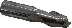Accupro - 7/8", 1-3/4" LOC, 7/8" Shank Diam, 4" OAL, 2 Flute, Solid Carbide Square End Mill - Single End, Uncoated, Spiral Flute, 40° Helix, Centercutting, Right Hand Cut, Right Hand Flute - Americas Industrial Supply