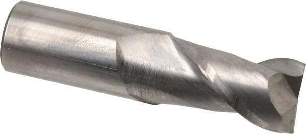 Accupro - 1", 1-3/4" LOC, 1" Shank Diam, 4" OAL, 2 Flute, Solid Carbide Square End Mill - Single End, Uncoated, Spiral Flute, 40° Helix, Centercutting, Right Hand Cut, Right Hand Flute - Americas Industrial Supply