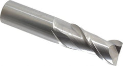 Accupro - 1", 2-1/4" LOC, 1" Shank Diam, 5" OAL, 2 Flute, Solid Carbide Square End Mill - Single End, Uncoated, Spiral Flute, 40° Helix, Centercutting, Right Hand Cut, Right Hand Flute - Americas Industrial Supply