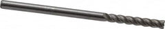 Accupro - 1/8", 3/4" LOC, 1/8" Shank Diam, 2-1/4" OAL, 4 Flute, Solid Carbide Square End Mill - Single End, Uncoated, Spiral Flute, 40° Helix, Centercutting, Right Hand Cut, Right Hand Flute - Americas Industrial Supply