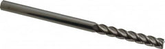 Accupro - 1/4", 1-1/2" LOC, 1/4" Shank Diam, 4" OAL, 4 Flute, Solid Carbide Square End Mill - Single End, Uncoated, Spiral Flute, 40° Helix, Centercutting, Right Hand Cut, Right Hand Flute - Americas Industrial Supply