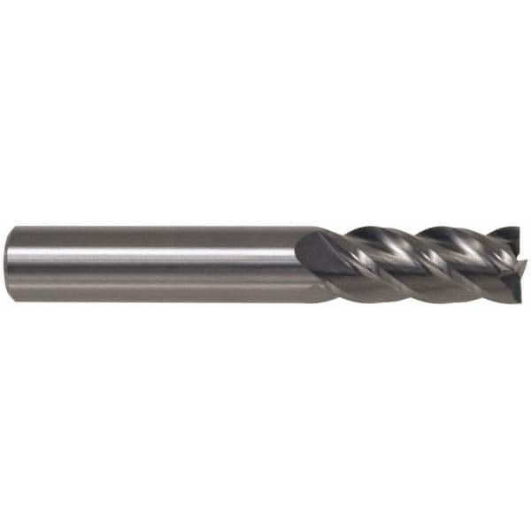 Accupro - 1", 2" LOC, 1" Shank Diam, 4-1/2" OAL, 4 Flute, Powdered Metal Square End Mill - Americas Industrial Supply