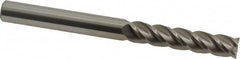 Accupro - 3/8", 1-3/4" LOC, 3/8" Shank Diam, 4" OAL, 4 Flute, Solid Carbide Square End Mill - Single End, Uncoated, Spiral Flute, 40° Helix, Centercutting, Right Hand Cut, Right Hand Flute - Americas Industrial Supply