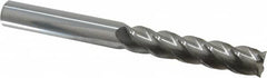 Accupro - 5/8", 3" LOC, 5/8" Shank Diam, 6" OAL, 4 Flute, Solid Carbide Square End Mill - Single End, Uncoated, Spiral Flute, 40° Helix, Centercutting, Right Hand Cut, Right Hand Flute - Americas Industrial Supply