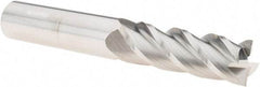 Accupro - 3/4", 2-1/4" LOC, 3/4" Shank Diam, 5" OAL, 4 Flute, Solid Carbide Square End Mill - Single End, Uncoated, Spiral Flute, 40° Helix, Centercutting, Right Hand Cut, Right Hand Flute - Americas Industrial Supply