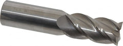 Accupro - 7/8", 1-3/4" LOC, 7/8" Shank Diam, 4" OAL, 4 Flute, Solid Carbide Square End Mill - Single End, Uncoated, Spiral Flute, 40° Helix, Centercutting, Right Hand Cut, Right Hand Flute - Americas Industrial Supply