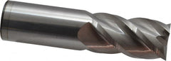 Accupro - 1", 1-3/4" LOC, 1" Shank Diam, 4" OAL, 4 Flute, Solid Carbide Square End Mill - Single End, Uncoated, Spiral Flute, 40° Helix, Centercutting, Right Hand Cut, Right Hand Flute - Americas Industrial Supply