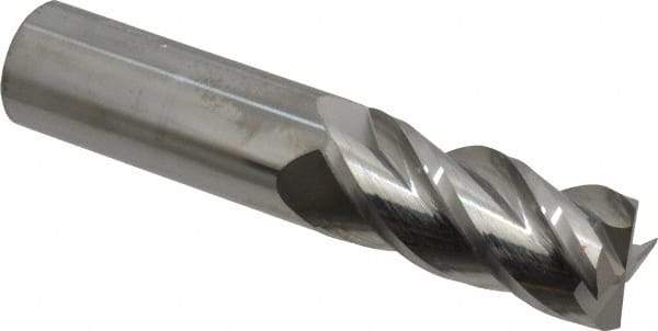 Accupro - 1", 2-1/4" LOC, 1" Shank Diam, 5" OAL, 4 Flute, Solid Carbide Square End Mill - Single End, Uncoated, Spiral Flute, 40° Helix, Centercutting, Right Hand Cut, Right Hand Flute - Americas Industrial Supply
