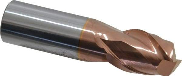 Accupro - 3/4", 1" LOC, 3/4" Shank Diam, 3" OAL, 2 Flute, Solid Carbide Square End Mill - Single End, TiCN Finish, Spiral Flute, 40° Helix, Centercutting, Right Hand Cut, Right Hand Flute - Americas Industrial Supply