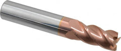 Accupro - 31/64", 1" LOC, 1/2" Shank Diam, 3" OAL, 4 Flute, Solid Carbide Square End Mill - Single End, TiCN Finish, Spiral Flute, 40° Helix, Centercutting, Right Hand Cut, Right Hand Flute - Americas Industrial Supply
