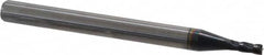 Value Collection - 0.06" Diam, 0.005" Radius, 0.18" Length of Cut, 4 Flute, Solid Carbide, Corner Radius End Mill - AlTiN Coated, Single End, 1-1/2" Overall Length, 1/8" Shank Diam, Spiral Flute, Centercutting - Americas Industrial Supply