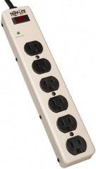 Tripp-Lite - 6 Outlets, 120 VAC15 Amps, 6' Cord, Power Outlet Strip - Floor, Keyhole Mount, 5-15 NEMA Configuration, 2-1/2" Strip - Americas Industrial Supply