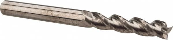 Accupro - 3/4", 1-5/8" LOC, 3/4" Shank Diam, 4" OAL, 3 Flute, Solid Carbide Square End Mill - Single End, Uncoated, Spiral Flute, 37° Helix, Centercutting, Right Hand Cut, Right Hand Flute - Americas Industrial Supply
