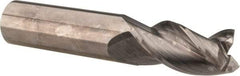 Accupro - 3/4", 1-1/2" LOC, 3/4" Shank Diam, 4" OAL, 3 Flute, Solid Carbide Square End Mill - Single End, Uncoated, Spiral Flute, 37° Helix, Centercutting, Right Hand Cut, Right Hand Flute - Americas Industrial Supply