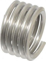 Recoil - 1/2-13 UNC, 1/2" OAL, Free Running Helical Insert - 4-7/8 Free Coils, Tanged, Stainless Steel, Bright Finish, 1D Insert Length - Americas Industrial Supply