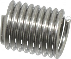 Recoil - M4x0.70 Metric Coarse, 8mm OAL, Free Running Helical Insert - 8-5/8 Free Coils, Tanged, Stainless Steel, Bright Finish, 2D Insert Length - Exact Industrial Supply