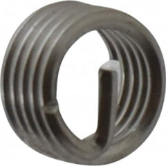 Recoil - M5x0.80 Metric Coarse, 5mm OAL, Free Running Helical Insert - 4-1/8 Free Coils, Tanged, Stainless Steel, Bright Finish, 1D Insert Length - Americas Industrial Supply