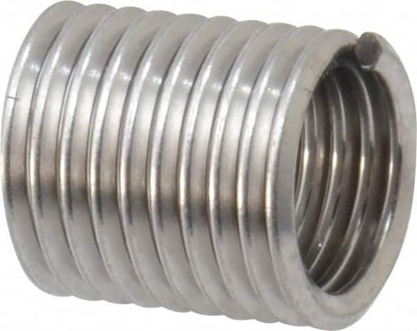 Recoil - M5x0.80 Metric Coarse, 10mm OAL, Free Running Helical Insert - 9-5/8 Free Coils, Tanged, Stainless Steel, Bright Finish, 2D Insert Length - Exact Industrial Supply