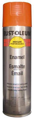 Rust-Oleum - Equipment Orange, 15 oz Net Fill, Gloss, Enamel Spray Paint - 14 Sq Ft per Can, 20 oz Container, Use on Rust Proof Paint - Americas Industrial Supply