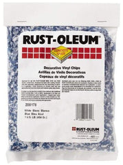 Rust-Oleum - Blue/White Vinyl Floor Chips - 1 Lb Plastic Bag - Americas Industrial Supply