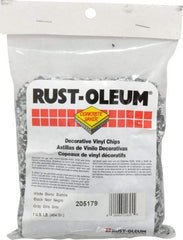 Rust-Oleum - Black/White/Gray Vinyl Floor Chips - 1 Lb Plastic Bag - Americas Industrial Supply