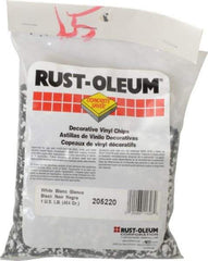 Rust-Oleum - Black/White Vinyl Floor Chips - 1 Lb Plastic Bag - Americas Industrial Supply