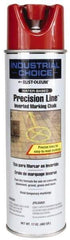 Rust-Oleum - 17 fl oz Red Marking Chalk - 500' to 530' Coverage at 1-1/4" Wide, Water-Based Formula - Americas Industrial Supply