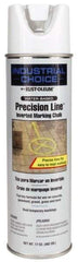 Rust-Oleum - 17 fl oz White Marking Chalk - 500' to 530' Coverage at 1-1/4" Wide, Water-Based Formula - Americas Industrial Supply