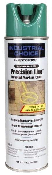 Rust-Oleum - 17 fl oz Green Marking Chalk - 500' to 530' Coverage at 1-1/4" Wide, Water-Based Formula - Americas Industrial Supply