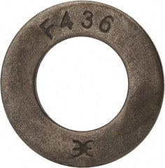 Value Collection - 1-1/8" Screw, Grade SAE 1035-1050 Steel Structural Flat Washer - 1-1/4" ID x 2-1/4" OD, Plain Finish - Americas Industrial Supply