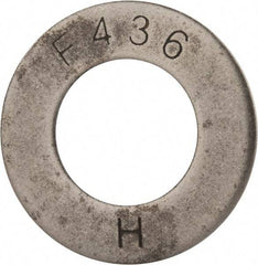 Value Collection - 1-1/4" Screw, Grade SAE 1035-1050 Steel Structural Flat Washer - 1-3/8" ID x 2-1/2" OD, Plain Finish - Americas Industrial Supply