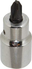 Proto - 1/2" Drive, #3 Point, Phillips Screwdriver Socket - 2-5/32" OAL - Americas Industrial Supply