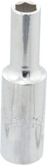 Proto - 3/8", 1/2" Drive, Deep Hand Socket - 6 Points, 3-1/4" OAL, Chrome Finish - Americas Industrial Supply