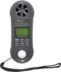 General - 0.4 to 30 m/Sec Air Anemometer, Hygrometer, Thermometer and Light Meter - 1300°F Max - Americas Industrial Supply