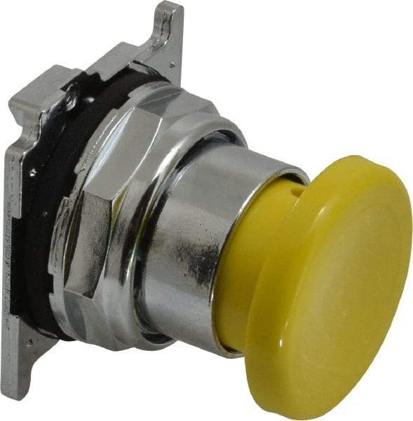 Eaton Cutler-Hammer - Extended Mushroom Head Pushbutton Switch Operator - Yellow, Round Button, Nonilluminated - Americas Industrial Supply