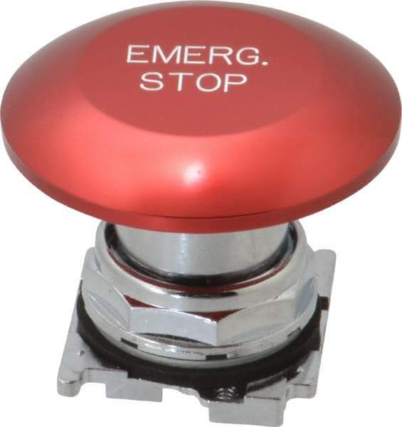 Eaton Cutler-Hammer - Extended Jumbo Mushroom Head Pushbutton Switch Emergency Stop - Red, Round Button, Nonilluminated - Americas Industrial Supply
