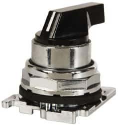 Eaton Cutler-Hammer - 30-1/2mm Mount Hole, 4 Position, Lever Operated, Selector Switch with Cam and Cap - Black, Maintained (MA) - Americas Industrial Supply