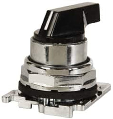 Eaton Cutler-Hammer - 30-1/2mm Mount Hole, 4 Position, Lever Operated, Selector Switch with Cam and Cap - Black, Maintained (MA) - Americas Industrial Supply